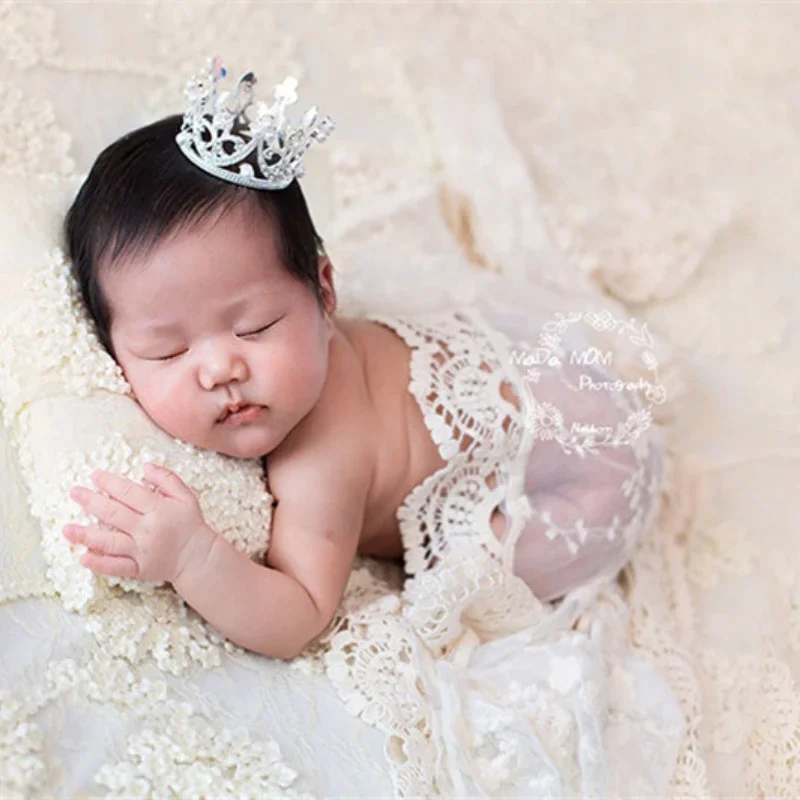 Lace Wrap Swaddling Newborn Photography Props Blanket Baby Photography Backdrop Photo Shooting Studio Accessories