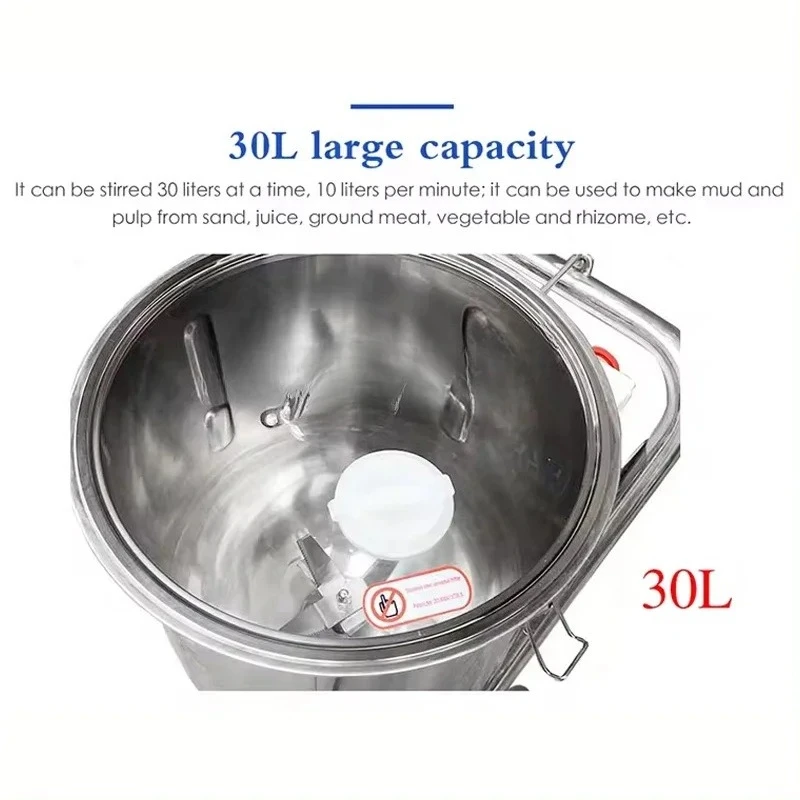 

Commercial Heavy-Duty Stainless Steel Ice Crusher, Multifunctional Juice Mixer, Electric Grinder