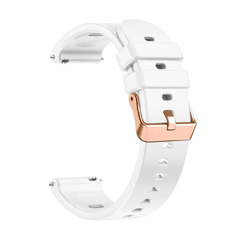 Silicone 18mm Rose Gold Buckle Strap for HUAWEI WATCH GT 5 GT4 41mm/GT5 Pro 42mm Wristbands For Garmin Venu 2S 3S Band Bracelet