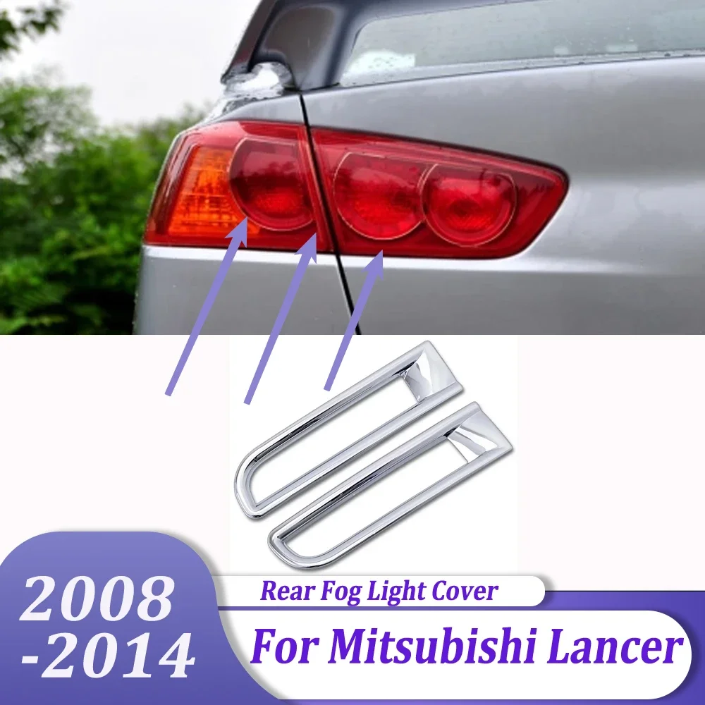 

Car Accessories Rear Reflector Fog Light Lamp Tail foglamp Foglight Cover Sticker For Mitsubishi Lancer 2008 2009 2010-2013 2014