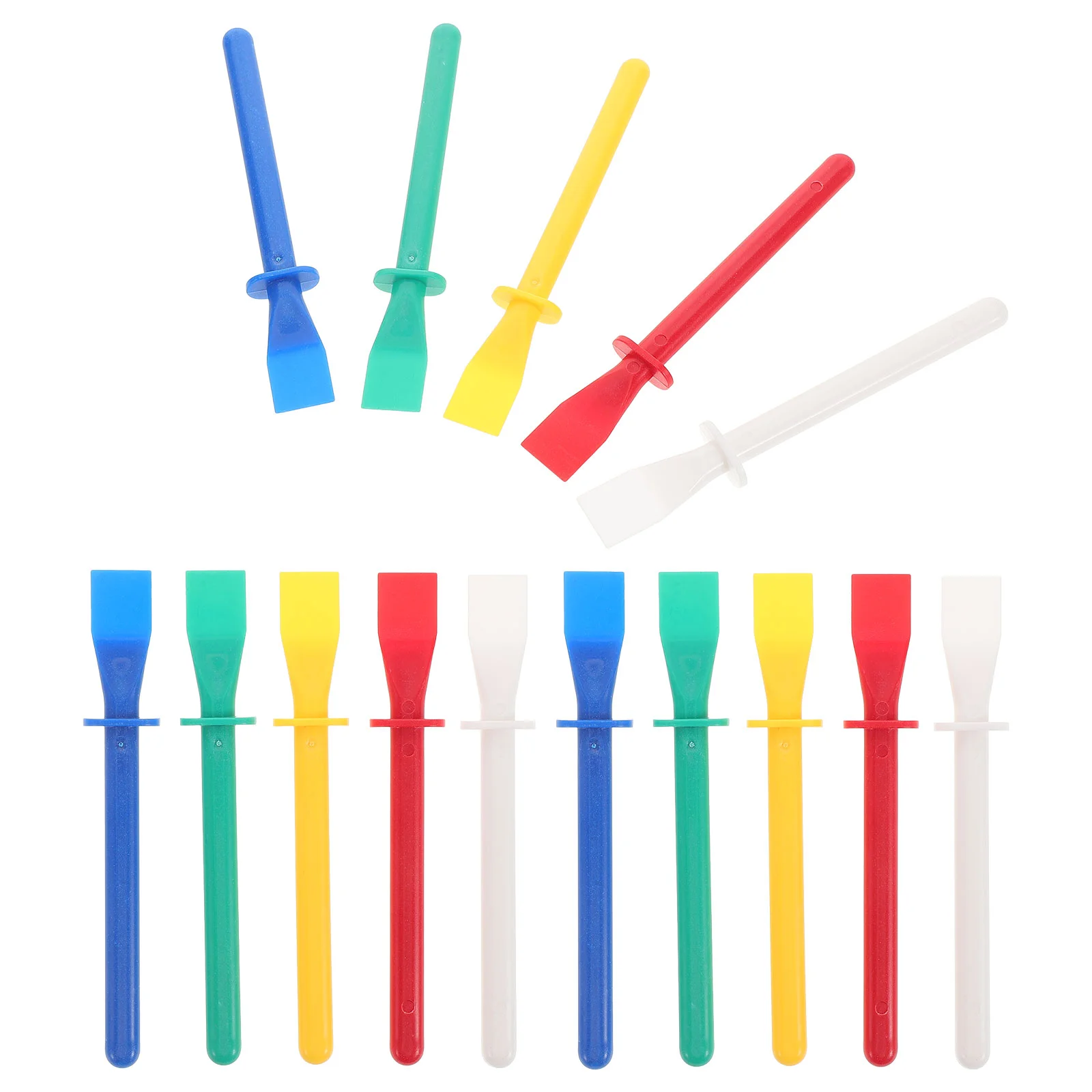 15 Pcs Palette Stick Glue Spreader Applicator for Brushes Crafts Abs Adhesive Scraper Sticks