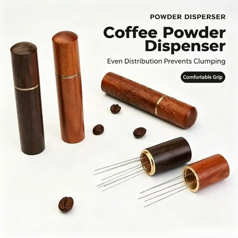 Stainless Steel Espresso Coffee Tamper Tool Powder Distributor Leveler Stirrer Bar
