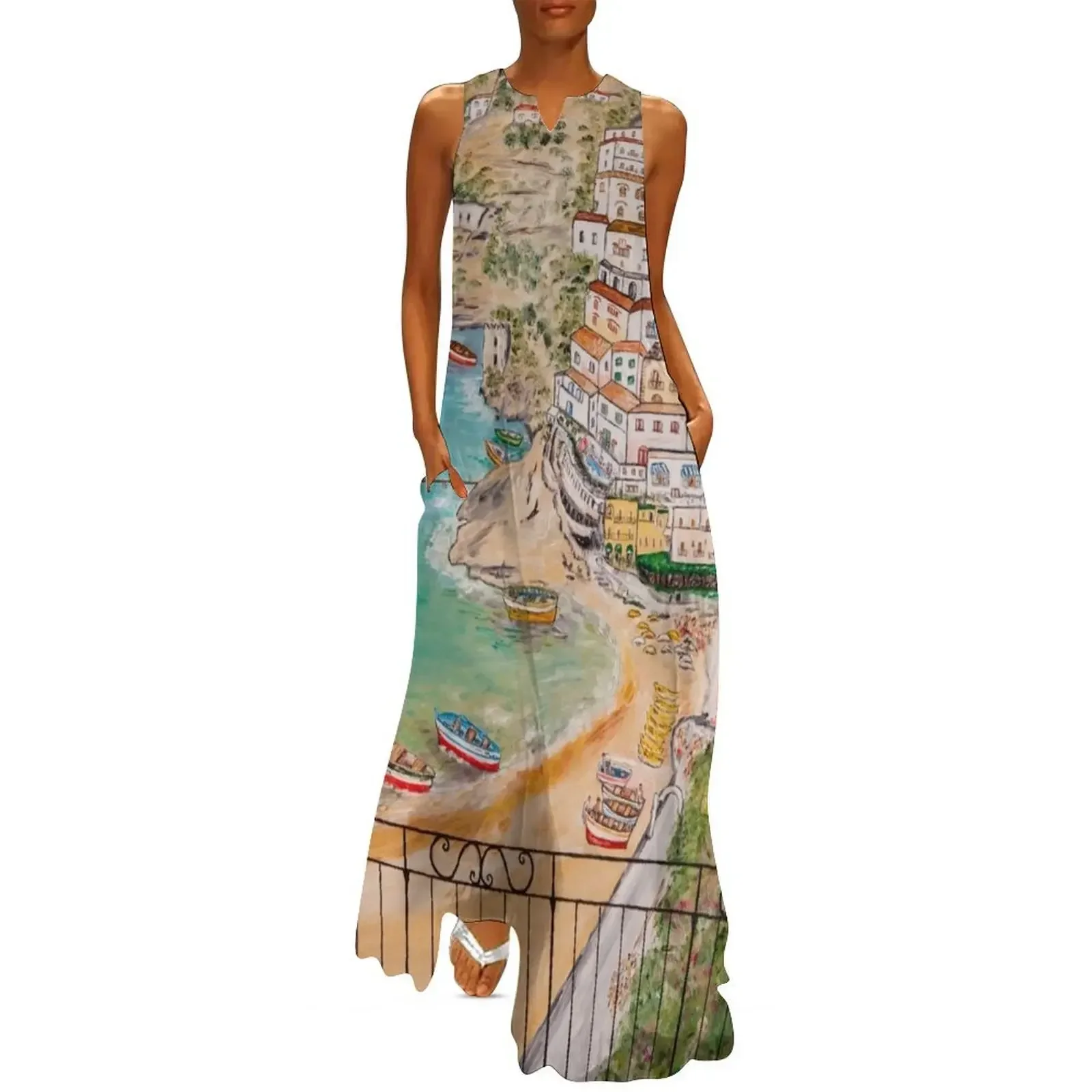 

Vista su Positano Long Dress dresses for womens 2025 Summer skirt long dress women summer Dress