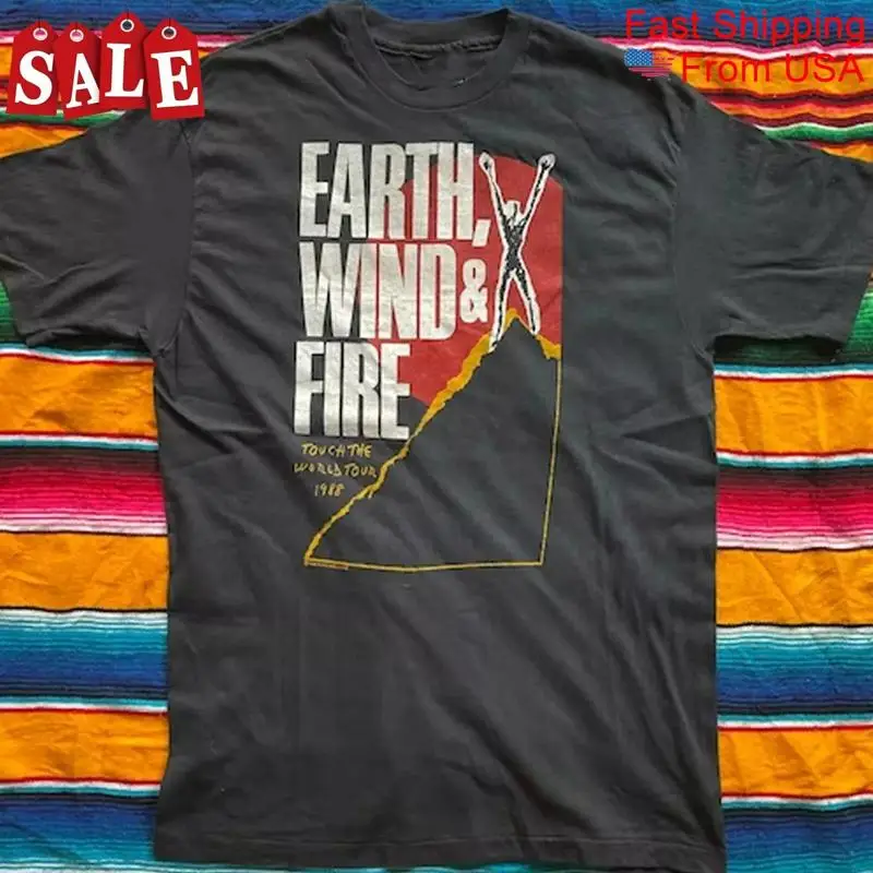 Camiseta Earth Wind Fire Summer Touch the World Tour talla completa S 5XL