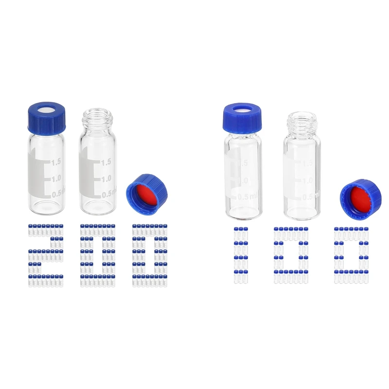 

2Ml Autosampler Vial, HPLC/GC Vials 9-425 Lab Clear Vials Sample Vial Screw Cap Writing Patch