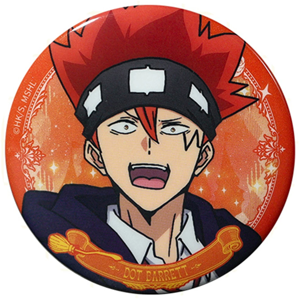 58mm Anime MASHLE: MAGIC AND MUSCLES Cosplay COSTUME Badge Pin SPTE Tinplate Brooch﻿ Prop Gilf