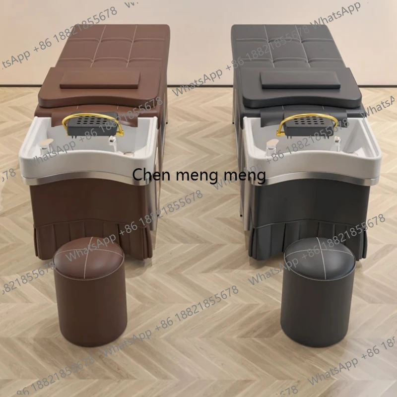 

Thai Style Stainless Steel Shampoo Chairs Modern Head Spa Massage Shampoo Bed Shower Salon Furniture Silla Peluqueria