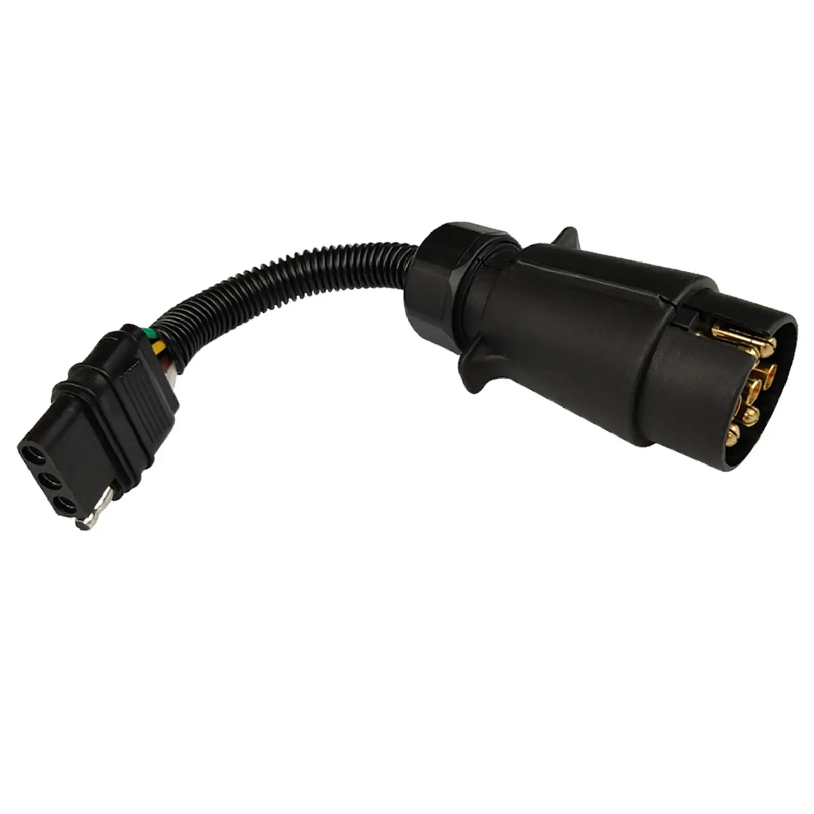 Premium Plastic Electric Plug Converter 7pin European Plug to 4pin American Socket for Trailer Vehicle