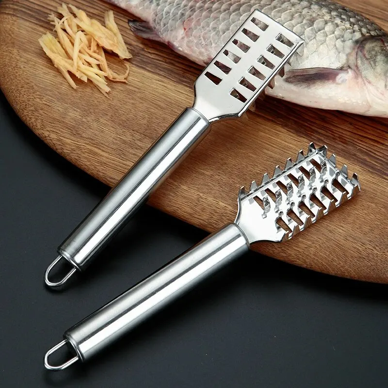 1PC Stainless Steel Fish Scale Knife Scale Scraper Sawtooth Scraping Boning Filleting Cut Scrape Dig Maw Knife