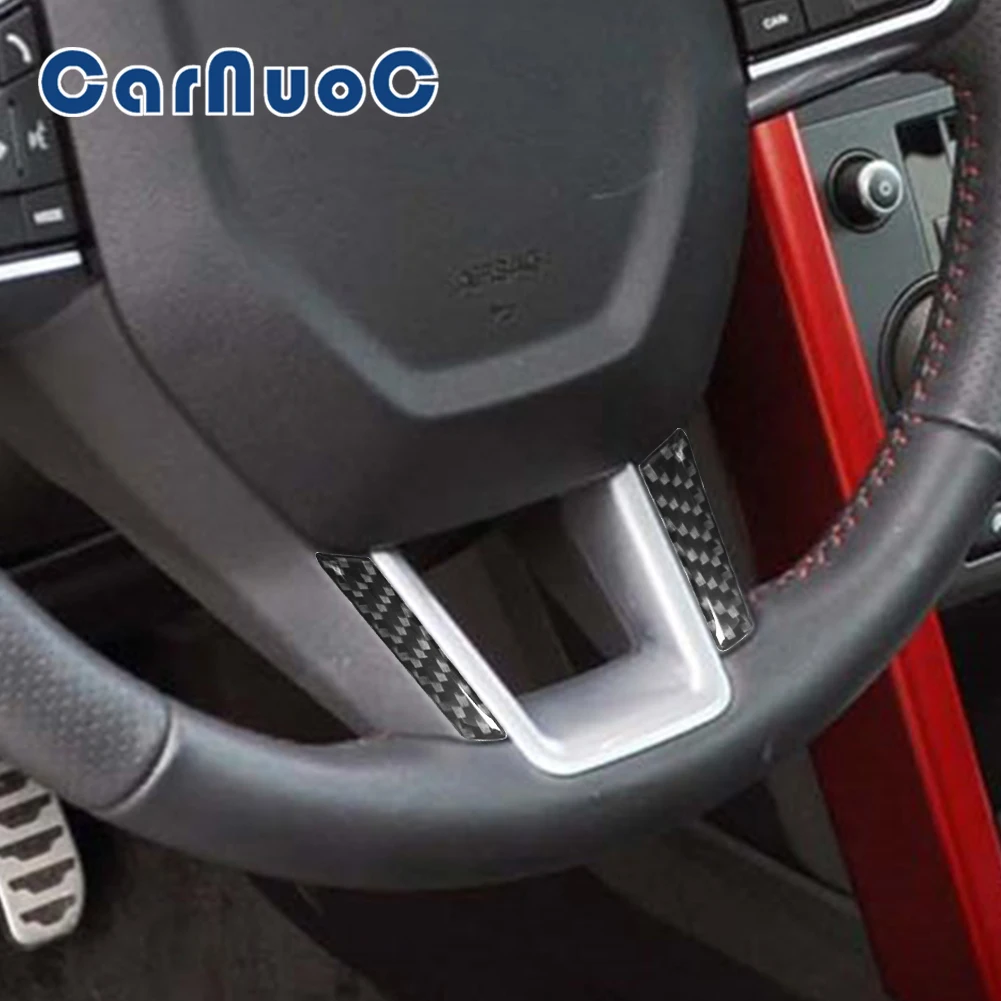 

Car Sticker Steering Wheel Decorative Strip For Land Rover Discovery Sport 2015-2019 Interior Accessories Carbon Fibre Mouldings