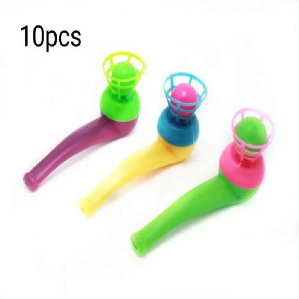 10PCS ตลกระงับเด็ก Breath Rod Ball BALANCE การฝึกอบรม FLOAT เป่าลูกบอล Blow PIPE ของเล่น