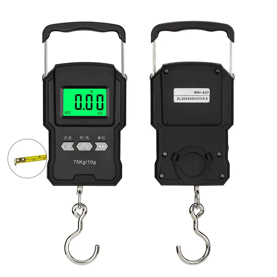 

Modish Portable Fish Scale Wireless Bluetooth Portable Electronic Scale with Display and Tape Measure 75kg Universal Scale