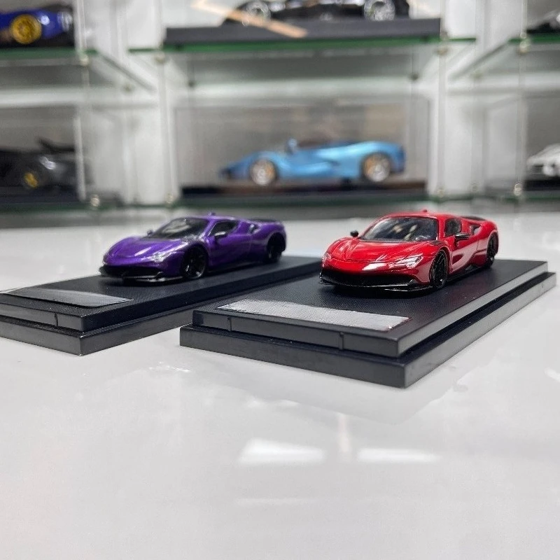 for FINE MODEL novitec SF90 Zagato Hardtop Edition 1:64 Alloy Car Model Simulation