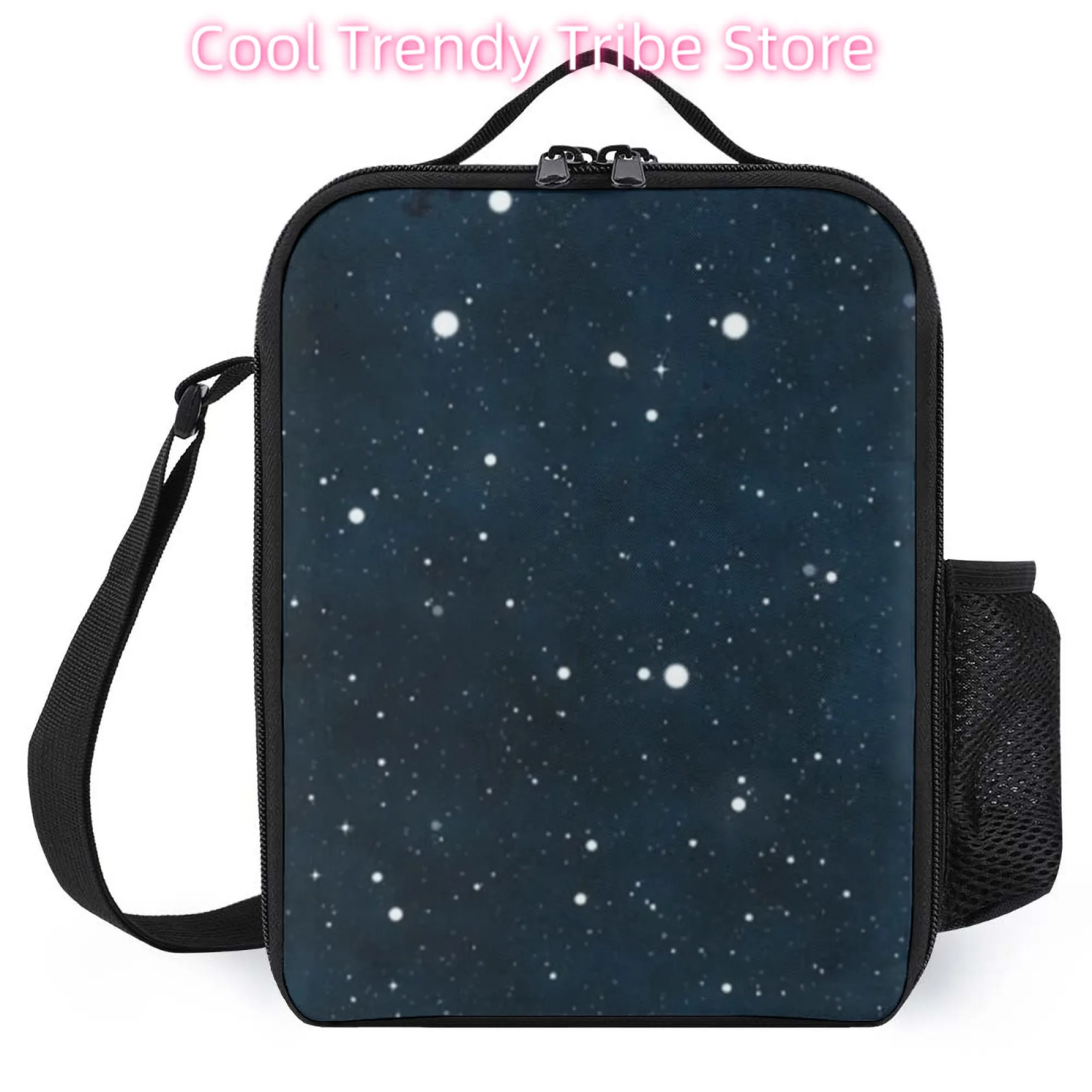 

2. Insulated Lunch Bag, Oxford Cloth, Elegant Starry Sky Pattern, Perfect for School/Picnic/Outdoor/Daily Use