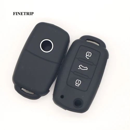 Imagen 2 del producto Tapa de silicona para mando a distancia sin llave para VW, funda para Caddy Golf Jetta Polo Passat Scirocco Tiguan para Skoda Octavia Seat