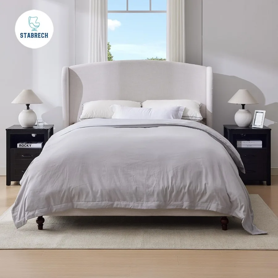 مجموعة منضدة المزرعة مكونة من طاولتين بجانب السرير باللون الأسود الريفي مع حامل ليلي بأدراج لطاولات نهاية غرفة النوم مع محطة شحن #4