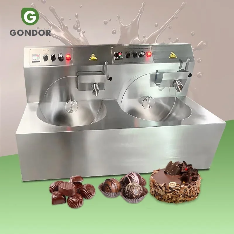 

8kg Small Manual Mini Choclatey Chocolate Bar Mould Dipping Make Temper Enrobe Melting Molds Wheel Machine