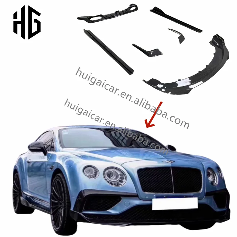 

Комплекты обвесов из карбона Star-Tech Style для Bentley Continental GT: передний сплиттер и боковые пороги