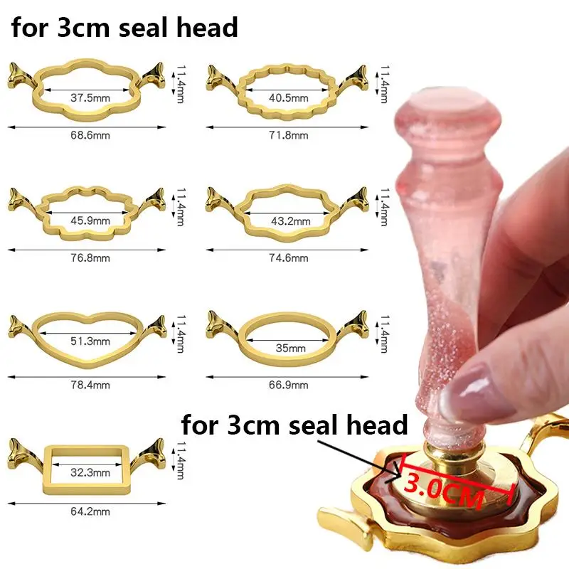 Wax Seal Stamp Rings Metal Sealing Wax Molds Holder For DIY Scrapbook Gift Envelope Card Decoration Sealing Fix Shapes