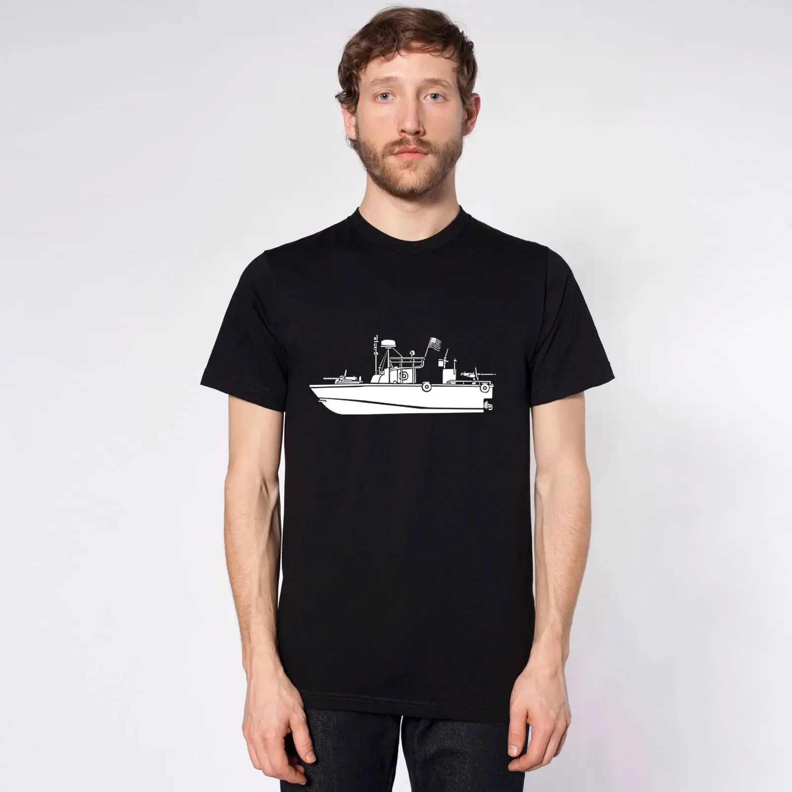 Camiseta KillerBeeMoto Vietnam Era PBR River Patrol Boat de manga corta y larga, estilo vintage, lavada, informal, suave, de diseñador
