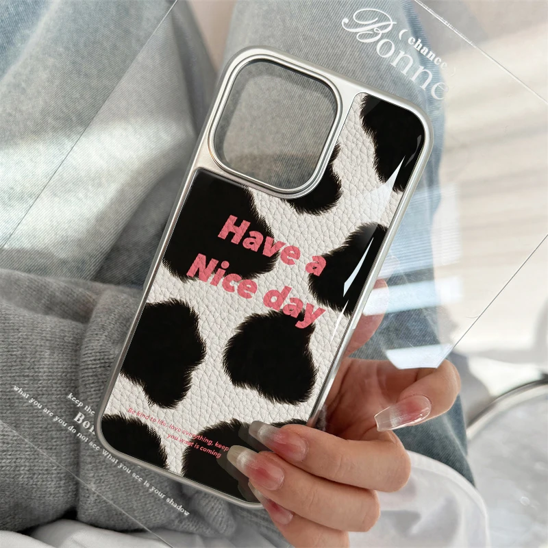 حافظة لهاتف آيفون 11/12/13/14/15/16/43 Pro Max AIR PLUS بطبعة بقرة "ليكون يومًا لطيفًا" #6