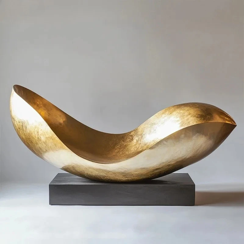 Golden Topology Structure Abstract Artwork Statue Modern Crafts Desk Decoration Minimalist Ornaments Room Aesthetics Decor