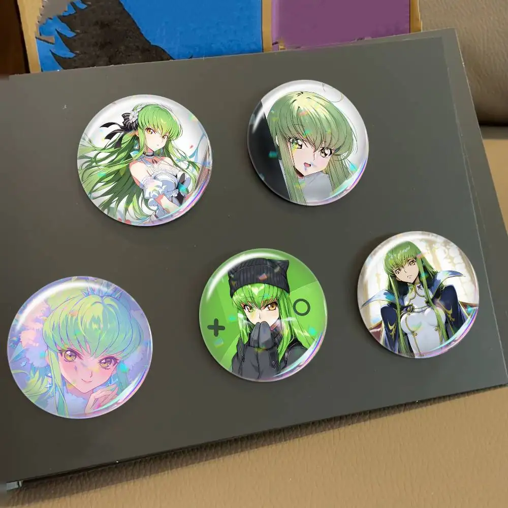 C.C Code Geass New   Badge 25 32 44 58 75 mm Round Fans Collect Friends Gifts Brooch Souvenir