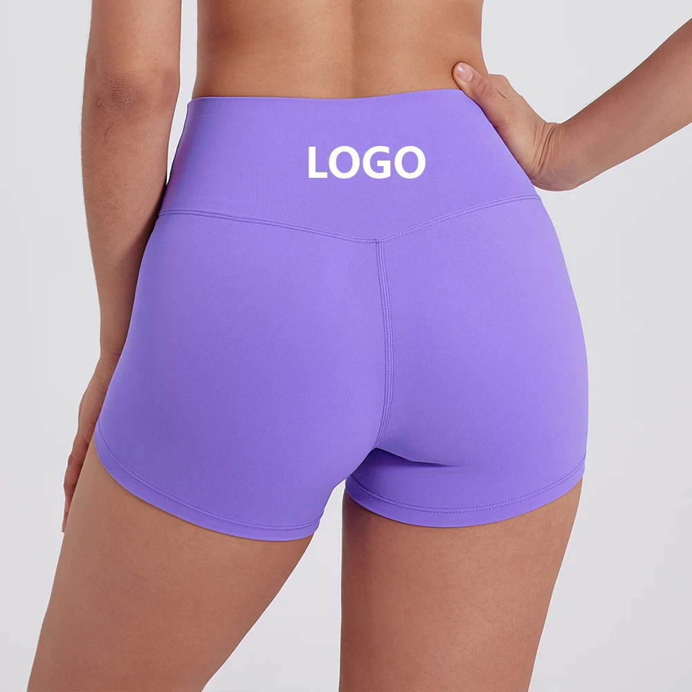 Customized logo Women Sports Short Yoga Legging Shorts Squat Proof High Waist Fitness Tight Shorts Quick Drying Cycling Shorts