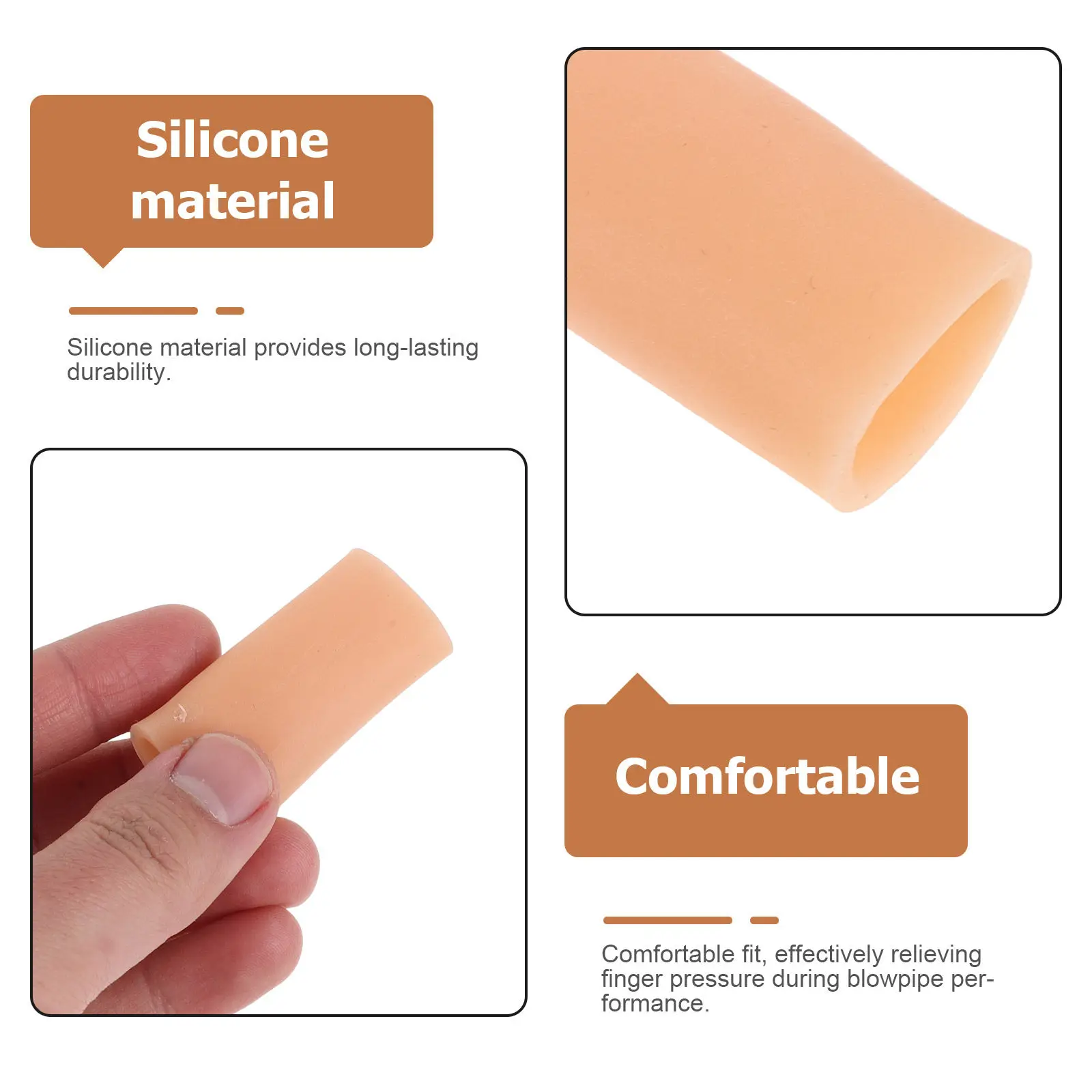 4Pcs Ultra-Thin 0.2cm Silicone Finger Cots for Wind Instruments Saxophone Clarinet Players Enhanced Comfort Reusable Fingertip