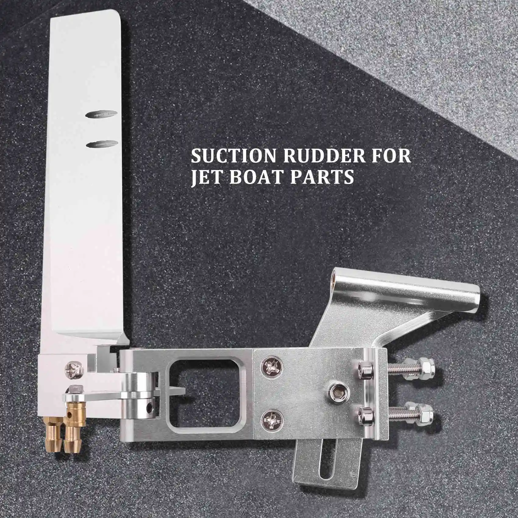 

HOT 1Pcs Water Absorbing Rudder Aluminum Suction Rudders with Tail 4Mm Shaft Bracket for CAT RC Jet Boats Parts