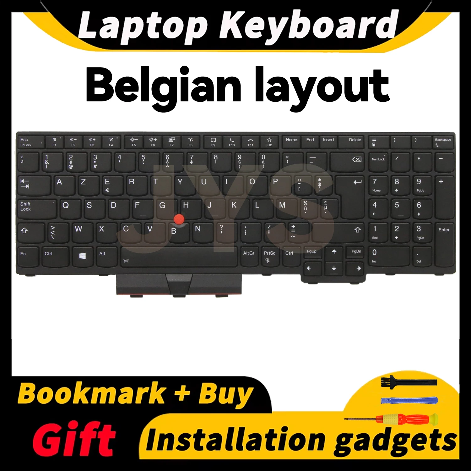

Suitable for Lenovo Thinkpad T15P/P15V/L15 Gen1 laptops to replace keyboards with backlit Belgian layout 5N20W68295 5N20W68223
