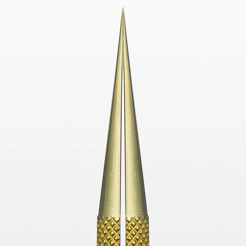 AMAOE Titanium Alloy Gold Tweezers Non-slip Handle High Hardness Oxidation Resistance Antimagnetic Fingerprint Forceps