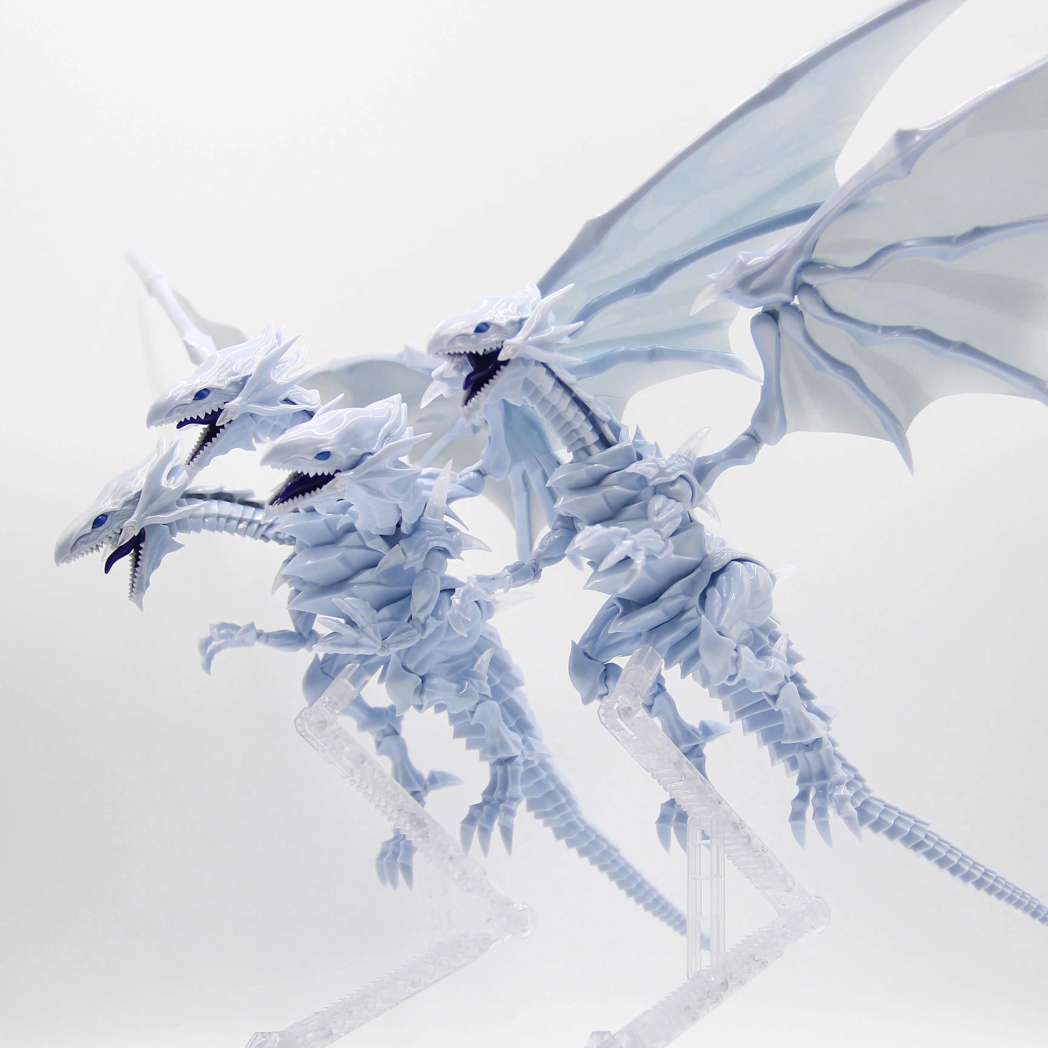 Ko Blue-Eyes White Dragon Frs Figure Rise Action Assembly Figure Blue Eyes White Dragon Anime Model 3 Head Collect Kit Toy Gift