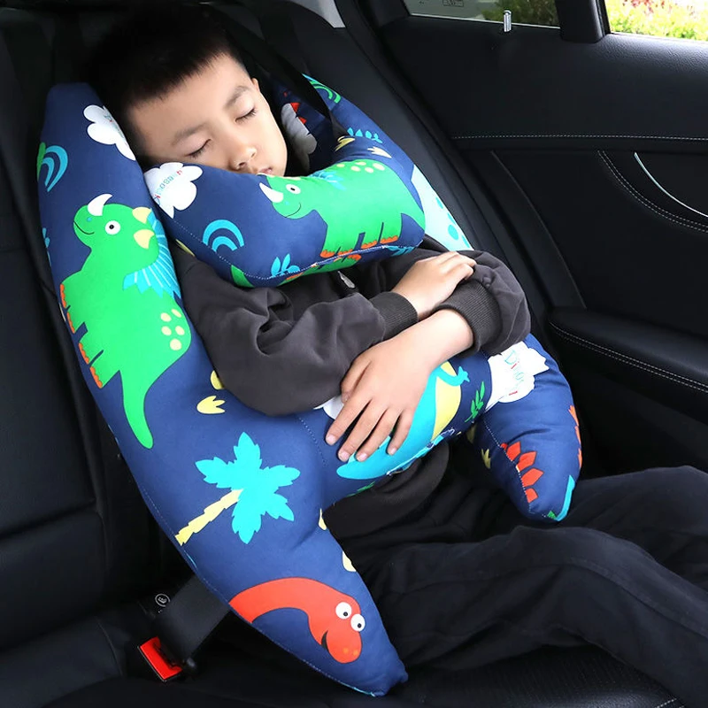 Children Sleep Headrest Pillow Nap Shoulder Belt Cushion Neck Cover Set Travel Accessories For Car Train Airplane Pillows