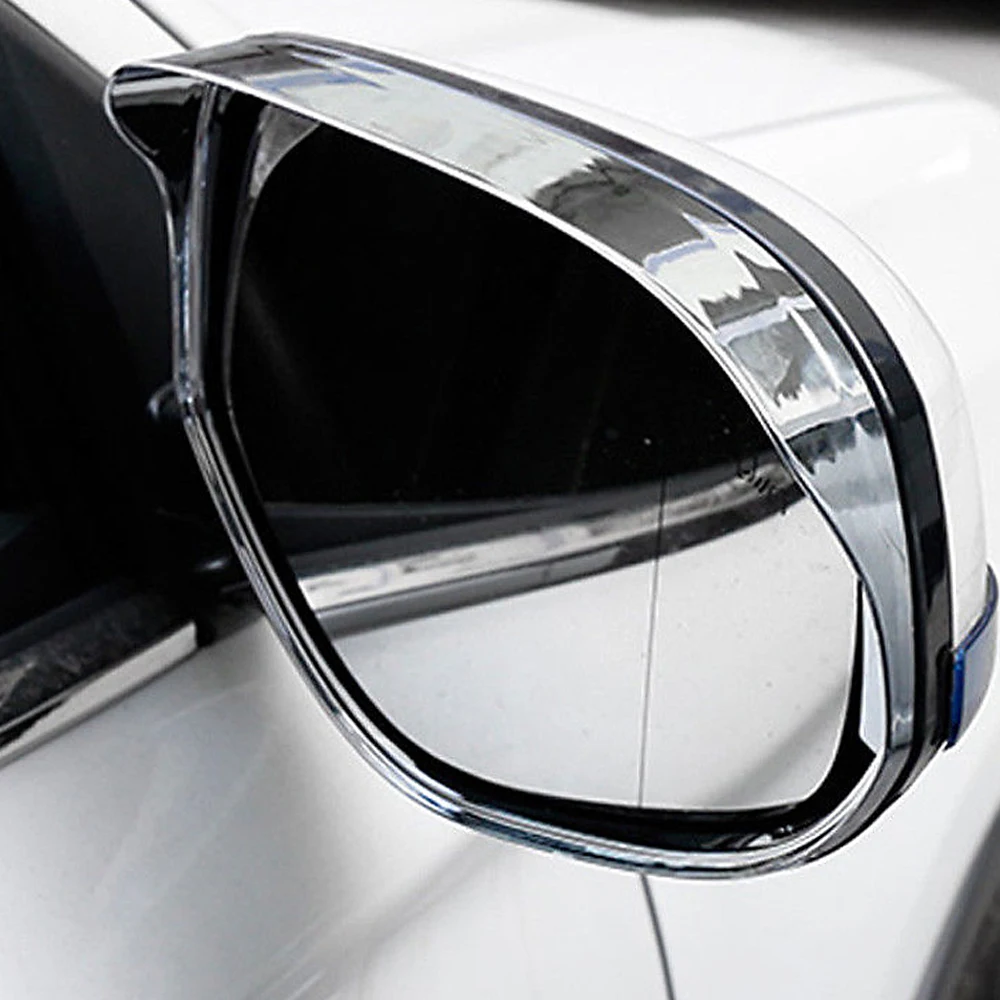 

2Pcs Car Rearview Mirror Rain Eyebrow Visor Rain Barrier Shield Sun Visor Shade Frame Sticker For Mitsubishi Outlander 2016-2018