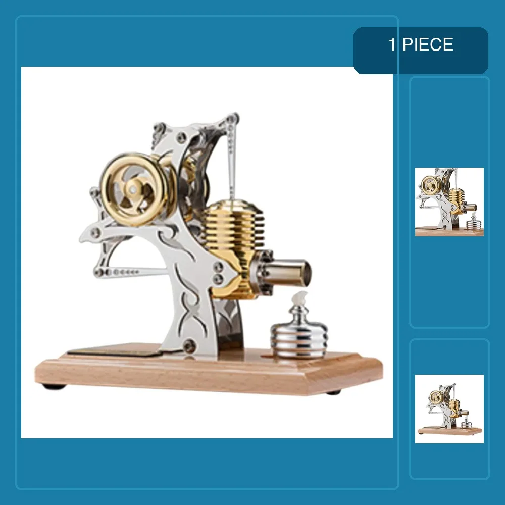 DIY Stirling Engine Model High-end Precision Metal Double-cylinder Machinery Toy Assembly Movable Metal Mechanical Engine Toy