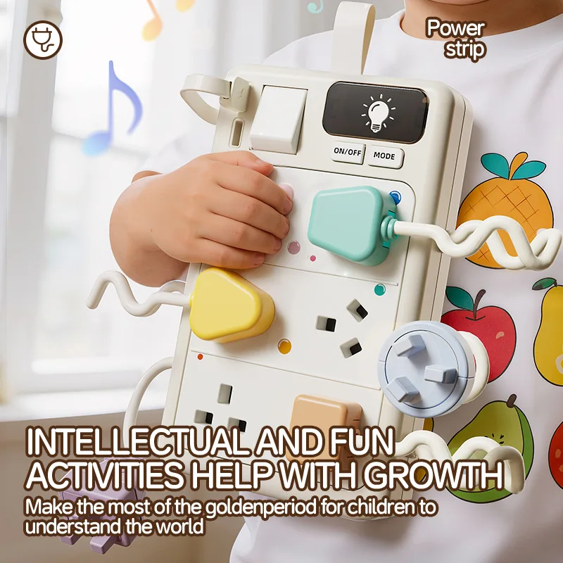 Plug Socket Pretend Play Toy Educational Switch Socket Toy Intelligent Early Brain Training Thinking Toy Perfect Birthday Gift