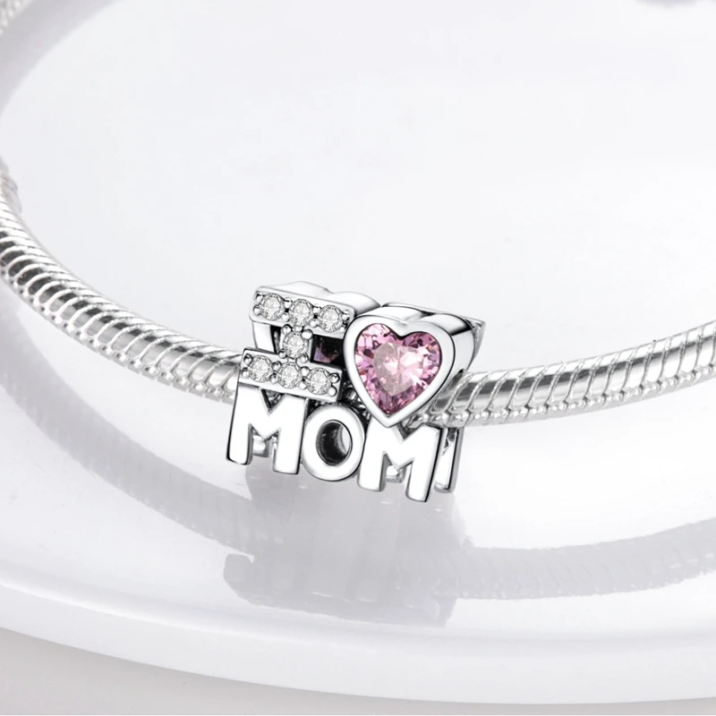 Beads 925 Sterling Silver Heart Magic Cube Love Pet Mom Charms Beads Fit Original 925 Bracelet For Women Jewelry Gift DIY