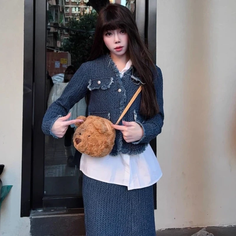 Bolso bandolera de peluche con diseño de oso de Barcelona, lindo y esponjoso, bolso de hombro informal para niñas, para uso diario.