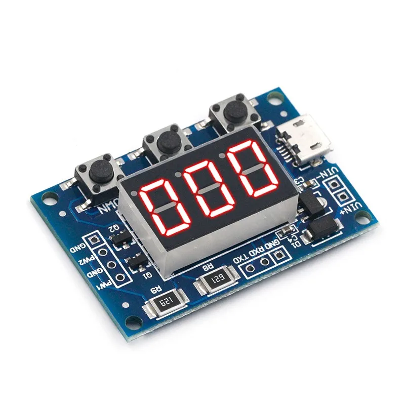 DC 5-30V Micro USB 5V Power Independent PWM Generator 2 Channel Dual Way Digital LED Duty Cycle Pulse Frequency Board Module