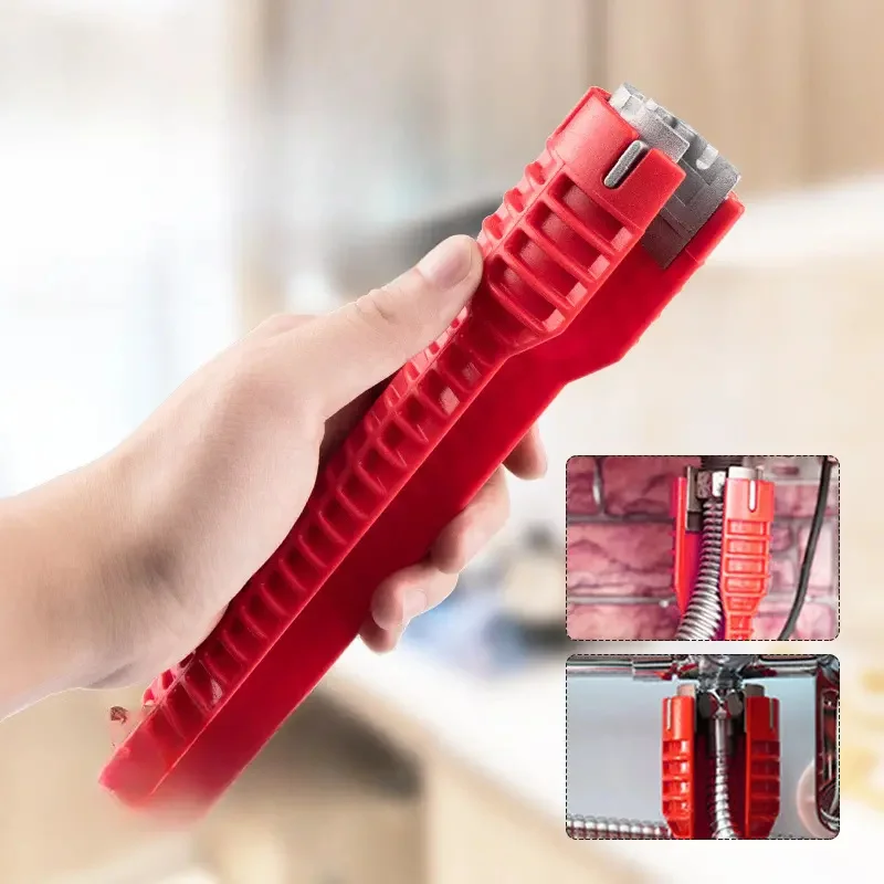 Sink Plumbing Installation Wrench Bathroom Kitchen Repair Tools5/8/14-in-1 Multifunction Sink Faucet Repair Wrench Double Head