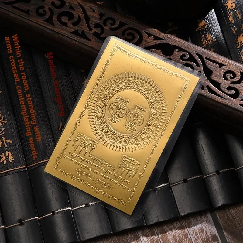 تميمة بوذا التايلاندية لعام 2025 مع الرونية الخاصة، وحقيبة المال، وديكور آلهة الحظ، وبطاقة ميمونة، وحسن سعيد #6