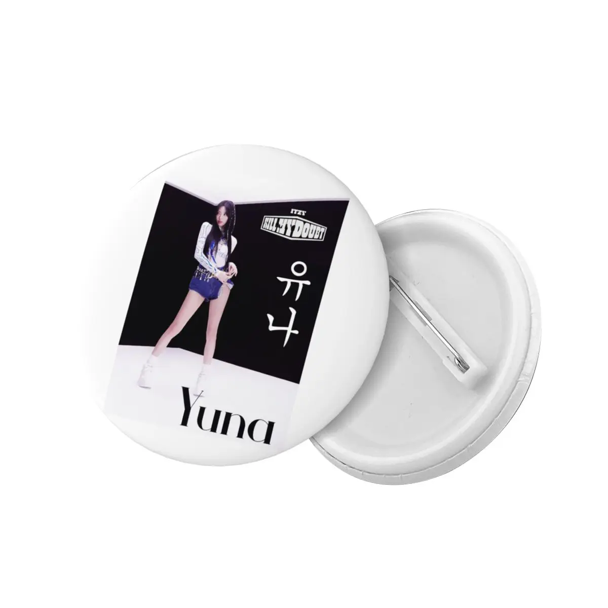 ITZYS YUNA Kill My Doubt Soft Button Pin Custom Fashion Pinback Badge Brooch Lovers Gift