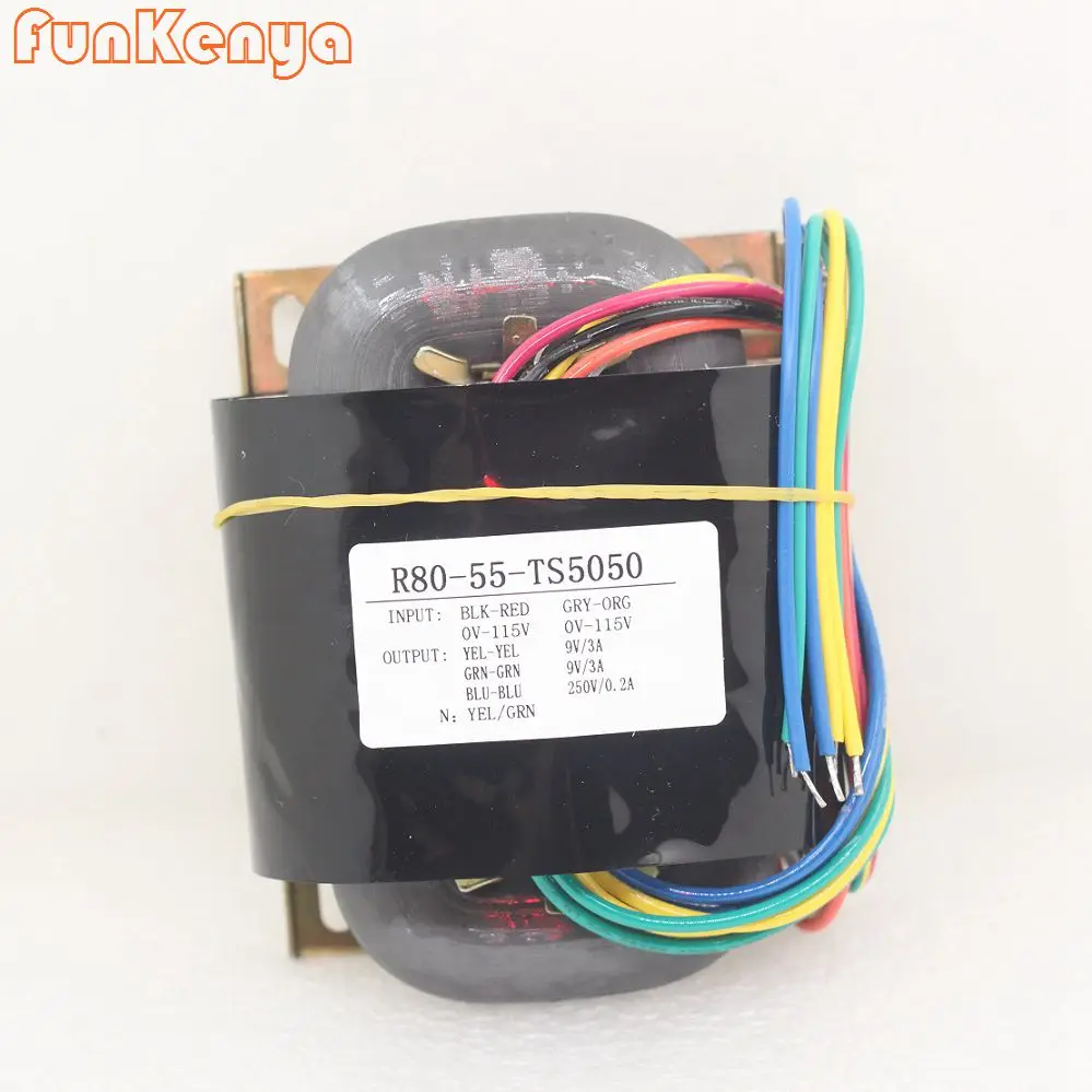 หม้อแปลงชนิด HIFI R 100W 0-9VX2 (3A) 0-250V(200mA) เสียง DIY