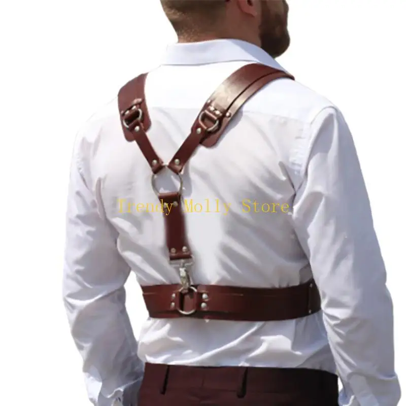 

N5KB Регулируемые панк -кожи Chset Rondage Nightclub Cosplay Accessories