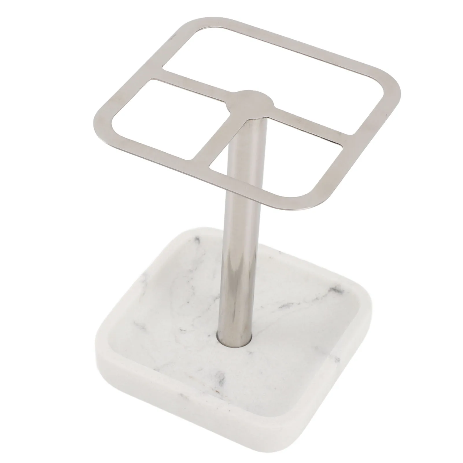 Toothbrush Holder 304 Stainless Steel Minimalistic Toothpaste Storage Stand 3 Slots Space Saving Toothbrush Stand for Bathroom