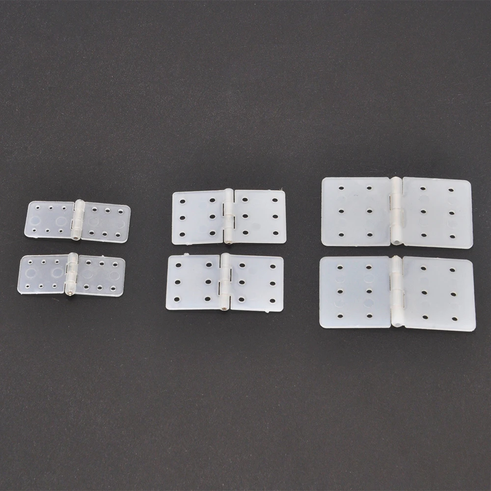 20Pcs Nylon Plane Hinge 16*28/12*25/20*37mm For RC Fixed-wing Airplane Model Aileron Hinge Connection DIY Accessories