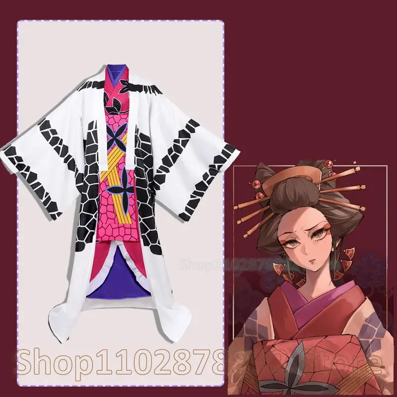 Anime Daki Cosplay Japanisch Oiran Kimono Outfit Daki Cosplay Kostüm Kopf bedeckung sexy Uniform Halloween Karneval Kleidung Frauen