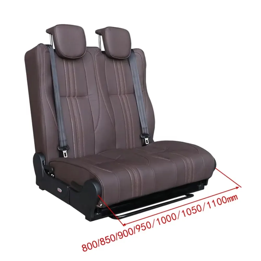 

2-Person Folding PU Leather Seat Bed for Sprinter Ram Promaster Ford Transit RV for Camper Van Owners