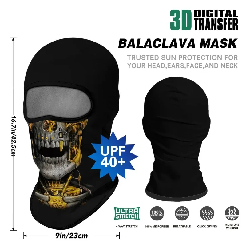 Outdoor Sunscreen Balaclava Venom Skeleton Riding Scarf Novelty Full Face Multi Functional Bandanas Ski Mountain Motorcycle Mask view 4